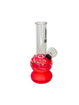 Glass Bong 14cm Red Tapping...