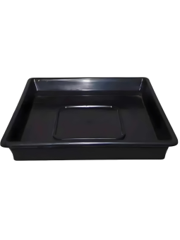 Plato Cuadrado Negro 11-18 Lt