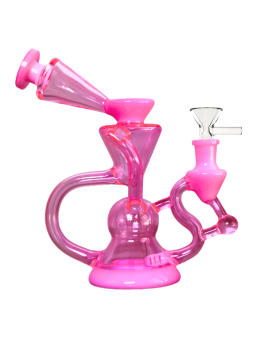 Bong Rig Recycler Vortex Pink