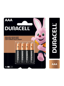 Pilas Duracell AAA 4 un.