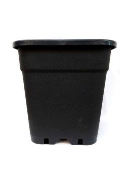 MACETA CUADRADA NEGRA 18LT